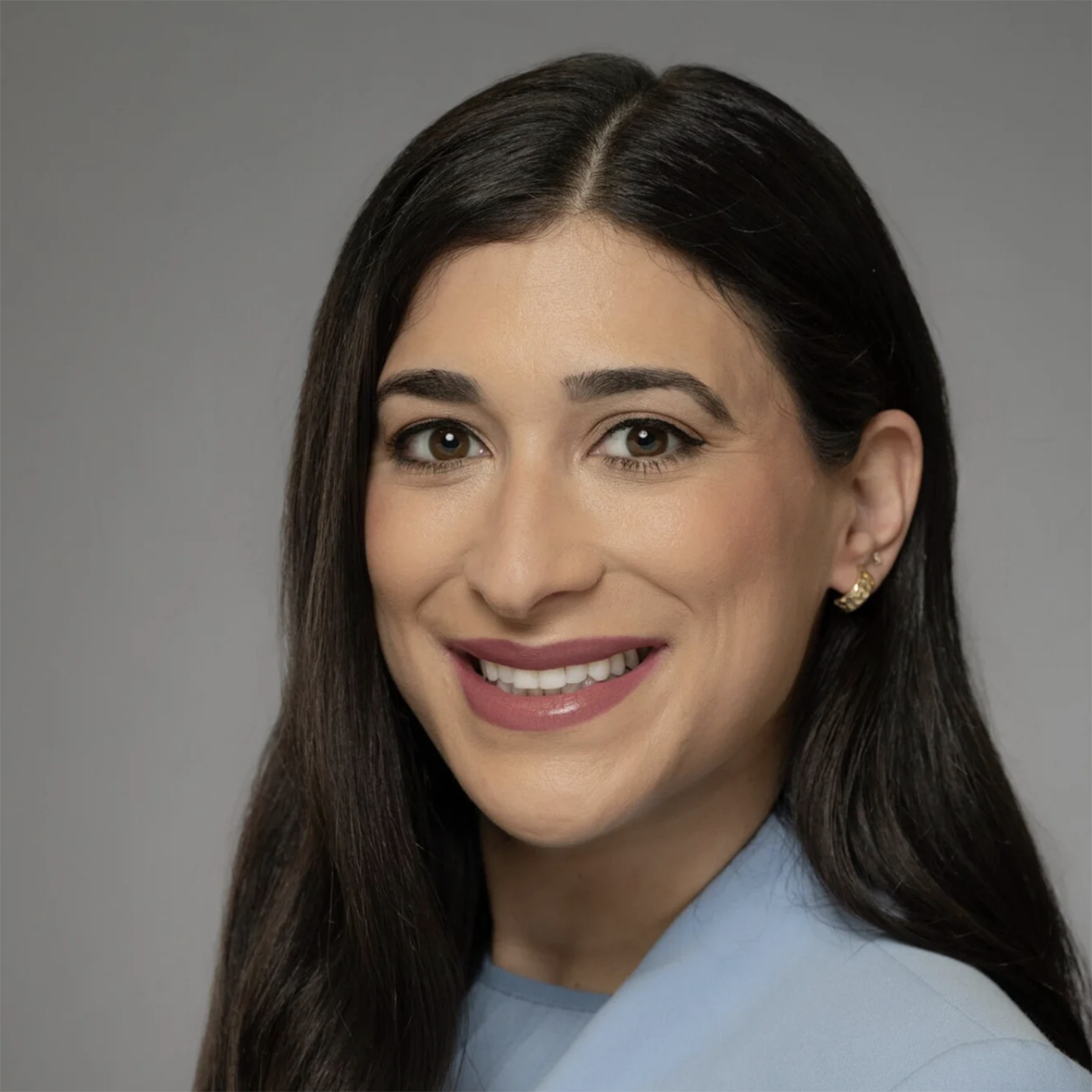 PRP-team-hebahkassem-square Hebah Kassem, Senior Campaign Strategist at Public Renewables Project, smiling in a light blue top with a neutral gray background.